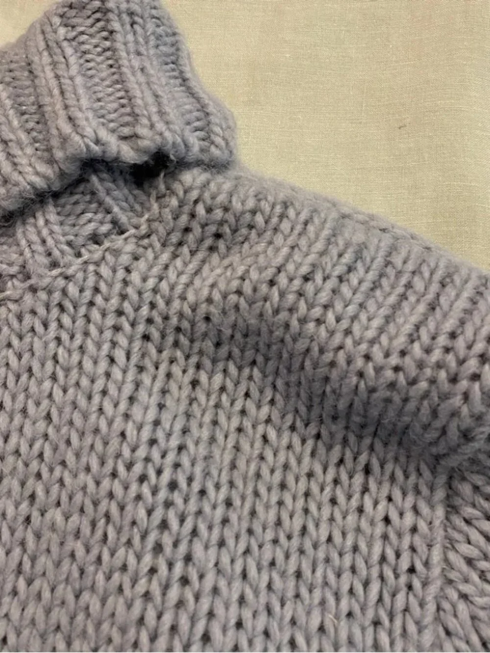 J. Crew powder blue wool alpaca chunky knit turtleneck sweater